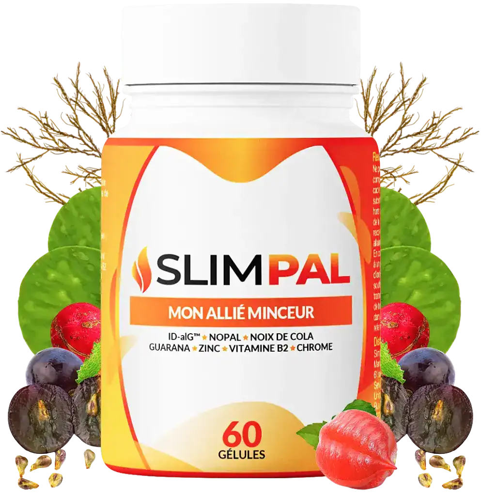 Flacon de gélules Slimpal pour la gestion du poids